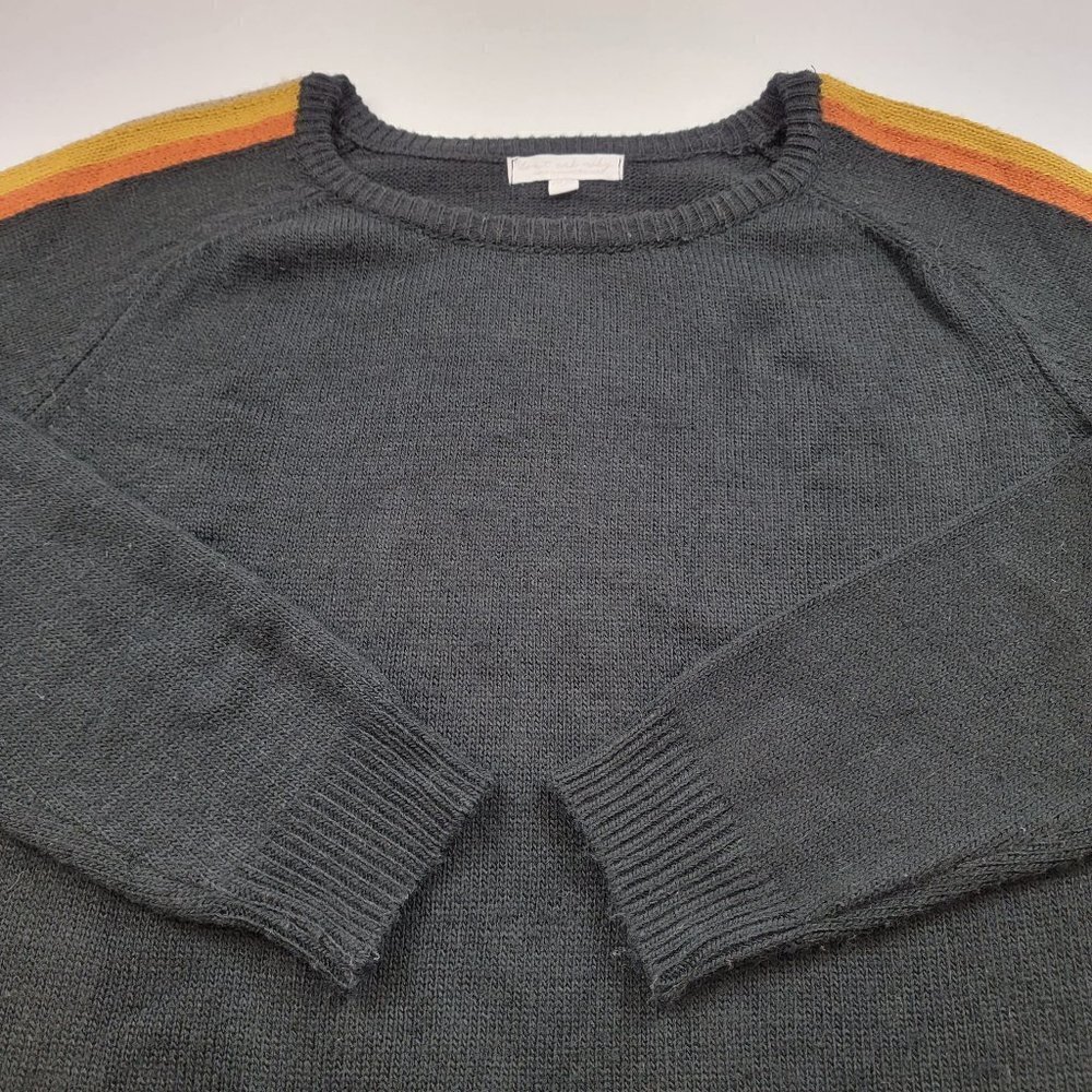 Don't  Ask Why Sweater Black Long Sleeve Boat Neck Pullover Acrylic Women's OS - Picture 5 of 9
